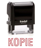 Lagerstempel mit Standardtext